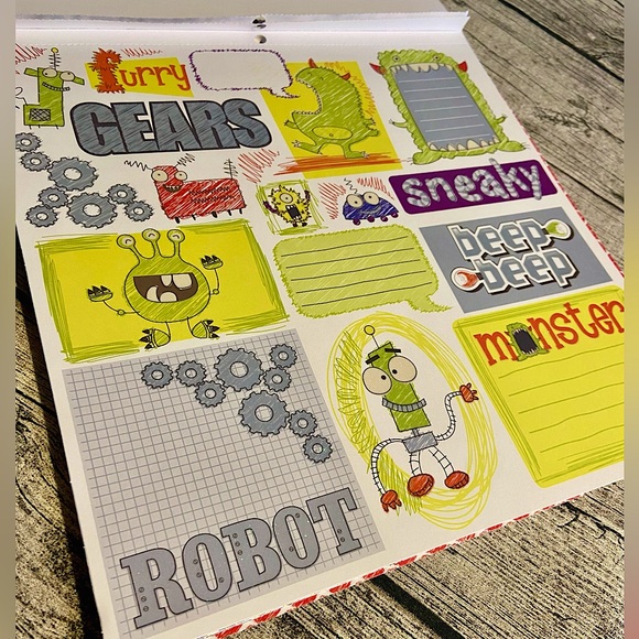 Card-stock book Monsters and Robots. Acid Free paper. Selling book w/ 21 sheets - Picture 3 of 16